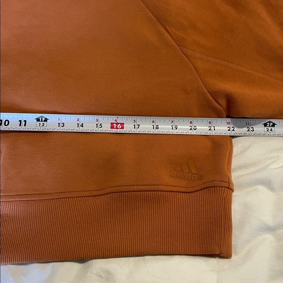 Adidas | Varsity | MockNeck | Burnt Orange | Pullover| Crop Sweatshirt | Size L - Picture 16 of 16